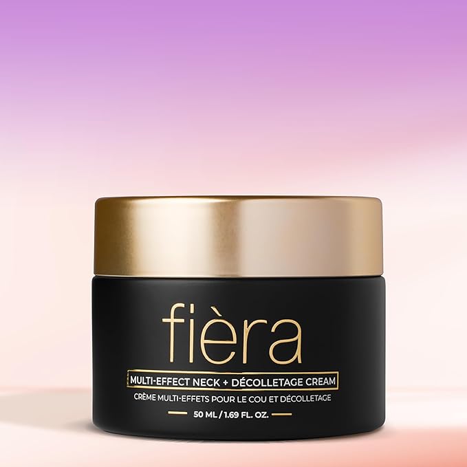 FIÈRA Neck Firming & Tightening Cream - Anti-Aging Moisturizer for Sagging Skin, Improves Neck and Jawline Definition, Reduces Wrinkles, Boosts Hydration for Mature Skin - 1.69 FL. OZ. / 50 ML