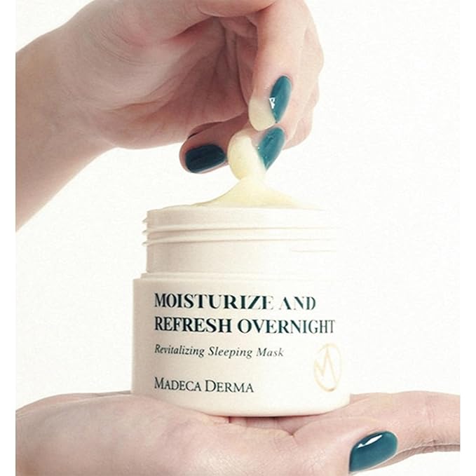 Madeca DERMA Revitalizing Sleeping Mask with Centella Asiatica and Panthenol – Korean Skincare Overnight Sleep Mask, Hydration, Skin Repair, Anti-Aging, Moisturizing & Nourishing (2.71 Fl oz)