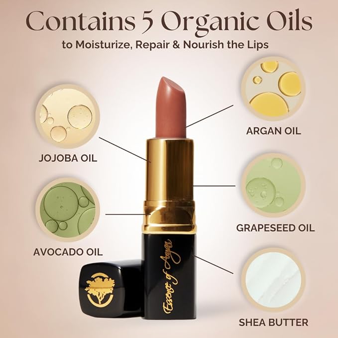 ๐๐๐๐ฒ๐ป๐ฐ๐ฒ ๐ผ๐ณ ๐๐ฟ๐ด๐ฎ๐ป Deep Moisturizing, Long Lasting Lipstick & Hydrating Lip Care in One with 100% Pure Organic Argan Oil, Shea Butter, Jojoba Oil & Aloe Vera - Teaberry