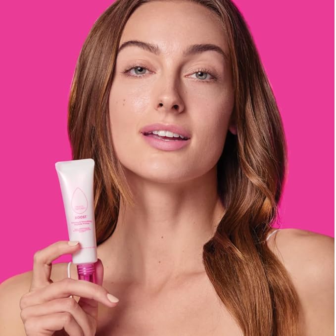 Beautyblender Boost 18-hour Firming & Smoothing Peptide + Ceramide Primer, Skincare Benefits with Powerful Long Lasting Makeup Properties, Cool Gripping Makeup Base Prep