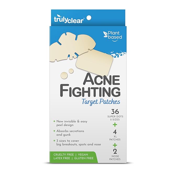 Target Patches for Face & Body - 42 Count, Hydrocolloid Acne Spot Stickers for Zits and Blemishes, Vegan, Cruelty-Free Acne Solution, Overnight Results