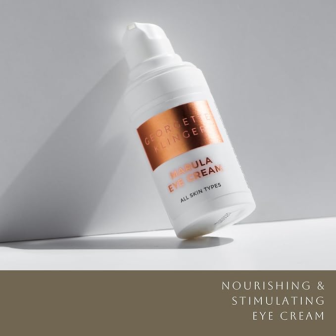 Georgette Klinger Marula Eye Cream - Anti-Aging, Caffeine-Infused Gentle Formula - Reduces Redness, Puffiness, and Dark Circles, while Hydrating and Brightening Skin - 1/2 oz