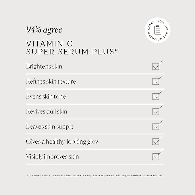 Naturium Vitamin C Super Serum Plus, Smoothing Face Care, plus Retinol, Hyaluronic Acid, Niacinamide & Salicylic Acid, 1 oz