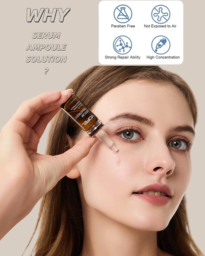 Anti Aging Serum Hyaluronic Acid Serum For Face BB Glow Starter Kit Serum Ampoules for Skin Treatment Kit 0.35 oz 8 Vials