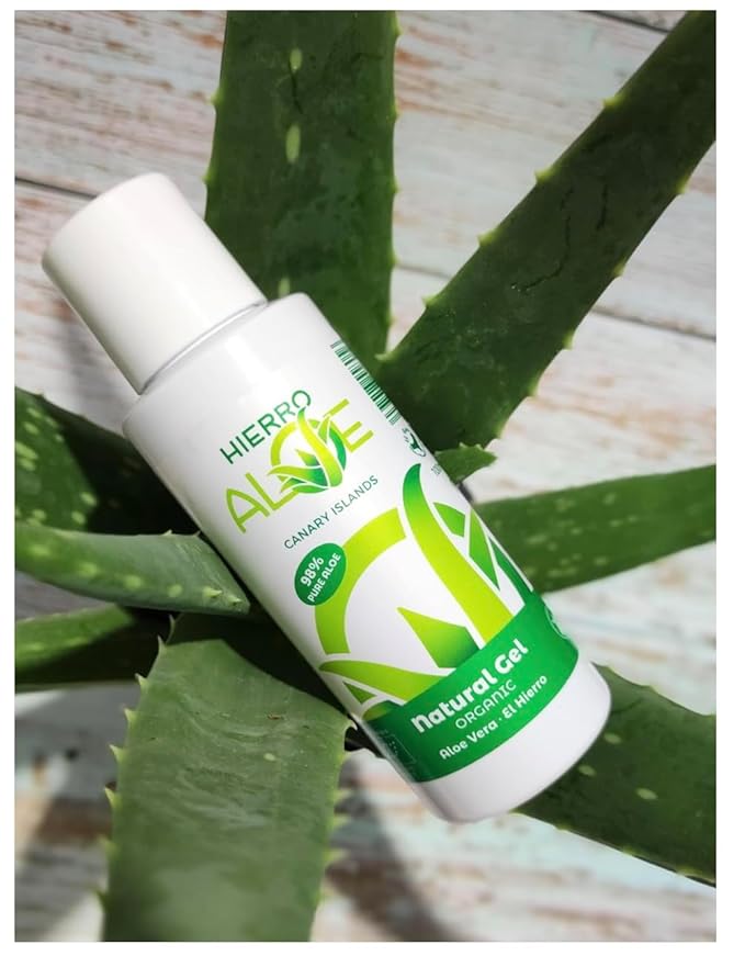 Aloe Vera Gel. Skin care. Lotion. Natural Gel 250 ml (98% Pure Aloe Vera Juice). 100% Pure Aloe transparent Gel Natural de Aloe Vera (organico) 98%. (8.4 Oz)
