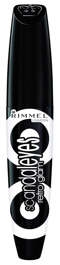 Rimmel Scandaleyes Retro Glam Mascara Redesign Extreme Black, 0.41 Fl Oz, 2 Count (Pack of 2)