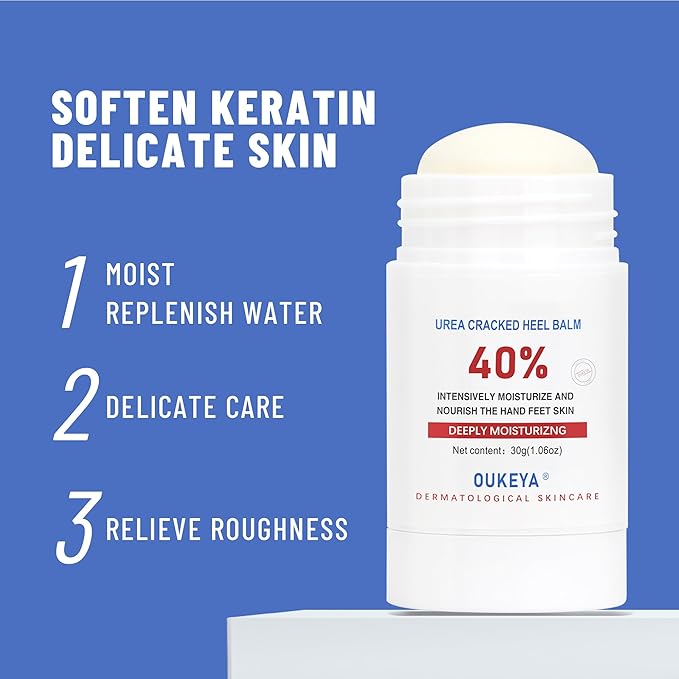 Urea Cream Stick 40 Percent,Heel Balm,Hand Cream and Foot Cream for Dry Cracked,Cracked Heel Treatment,Avoid Frostbite,40 Percent Urea Lotion for Feet Maximum Strength