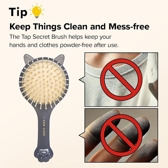 I DEW CARE Biotin Clarifying Dry Shampoo - Tap Secret Blonde | Strengthening & Volumizing, Powder Type, Refillable, Travel size, Non-aerosol, Brunette, Korean Ginseng, Mother's Day, 0.24 Oz