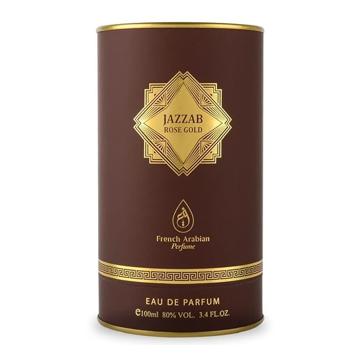 Jazzab Rose Gold Arab Perfume 100ml –Rose Woody Amber Oud Perfume For Her Eau De Parfum 100ml Fresh Scent Spray for Women