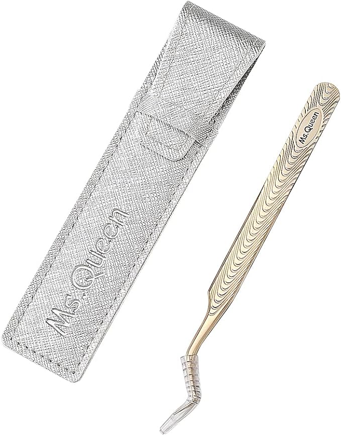 Ms.Queen Lash Tweezers for Eyelash Extension-Professional Lashing Tweezers for Mega Volume Mink Eyelashes Extensions Applying