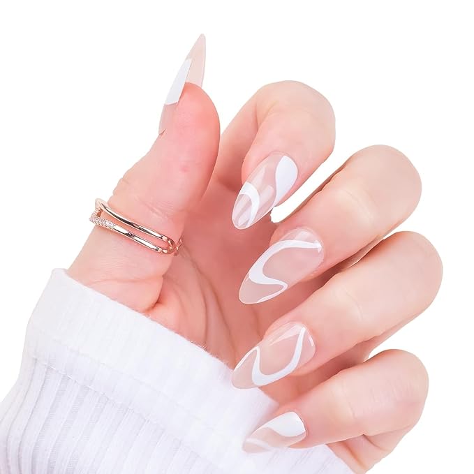 12 Packs(288 Pcs) Press on Nails, Acrylic Nails Glue On Medium Coffin False Nails,Short Square Fake Nails Fit Perfectly Almond Nails Press on wtih Nail Glue 12 Colors Stick on Nails Set