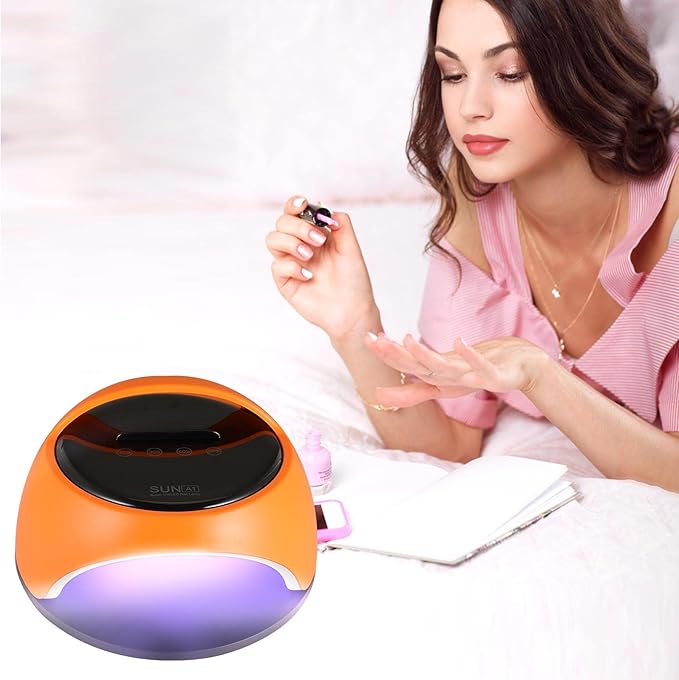 UV LED Nail Lamp, 360 W High Power UV Nail Dryer with Phone Holder Professional Nail Gel Polish Dryer Curing Lamp,with Auto Sensor 60 Beads Suitable for Fingernail and Toenail 1