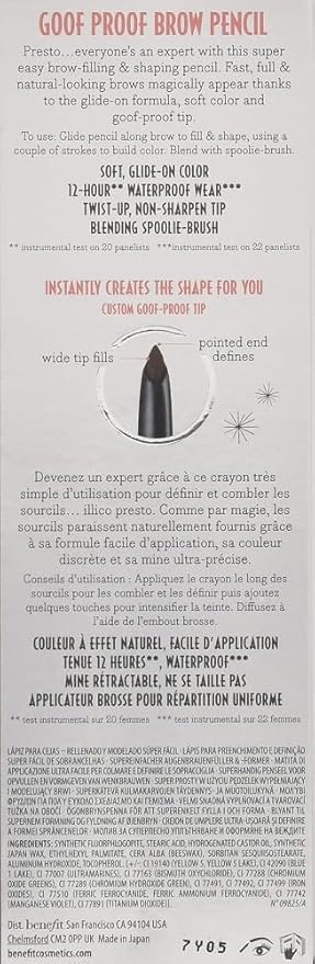 Benefit Goof Proof Brow Pencil Super Easy Eyebrow Shaping and Filling Tool - Shade 4