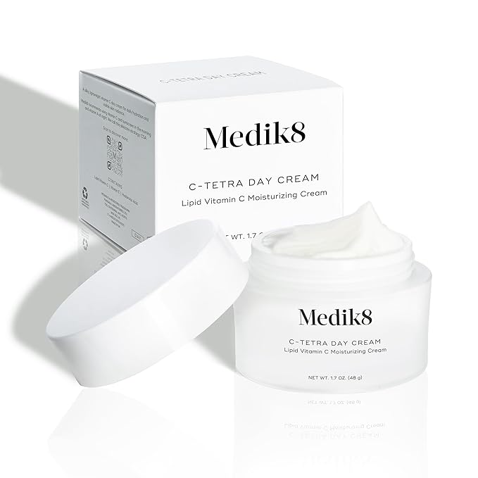 Medik8 C-Tetra Day Cream - Lipid Vitamin C Face Cream - Hydrates, Smoothens and Brightens - Luminous and Lightweight Face Moisturizer - 1.7 oz