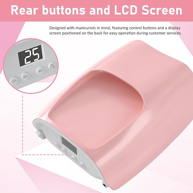 126W Cordless Rechargeable UV LED Nail Lamp,Professional UV Light for Gel Nails Gel Curing Lamp with 4 Timer Setting Auto Sensor, LED Nail Dryer for Fingernail and Toenail Home Salon