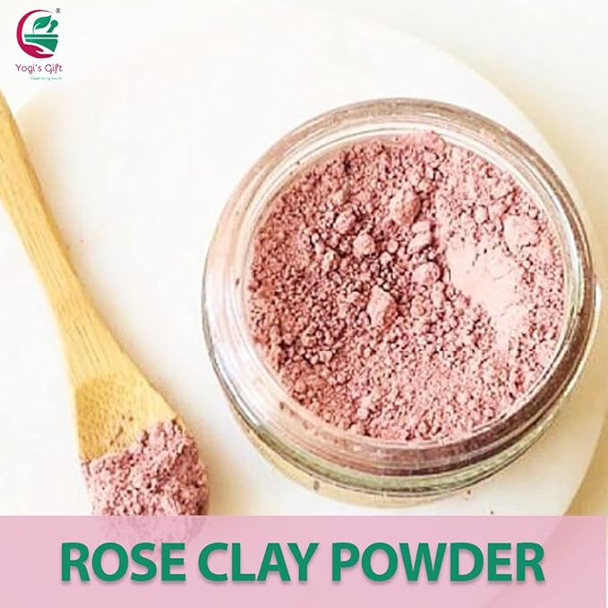 Pink Clay/Rose Clay Powder for Soap Making | 8 Oz | Fine, Gentle and Soothing Clay for Face Masks, Soaps and More | by Yogi's Gift ยฎ