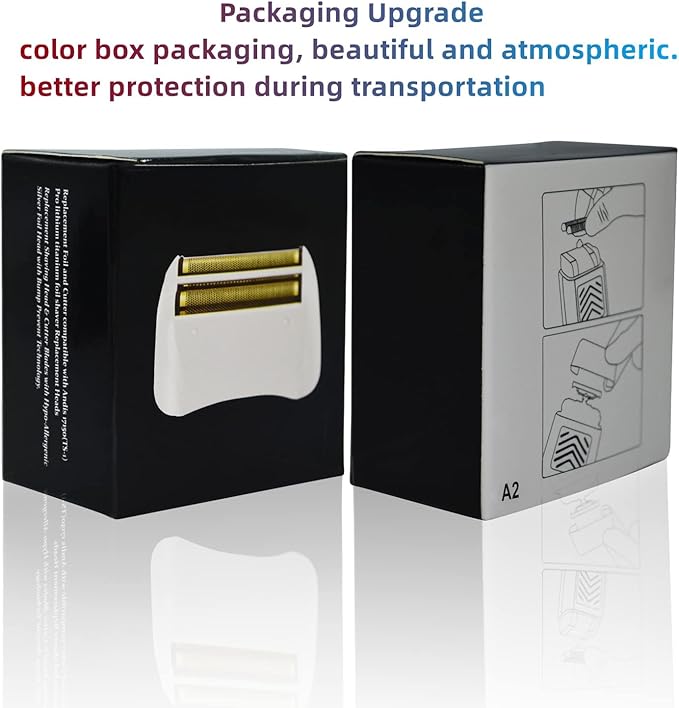 3 Pack Pro Shaver Replacement Foil and Cutters Compatible with andis No.17150/17155/17200 Shaver ProFoil Lithium Replacement" Golden