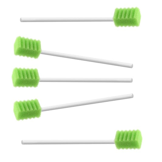 (250 PCS) JIESI Disposable Oral Swabs,Sterile Sponge Mouth Swabs(Green)