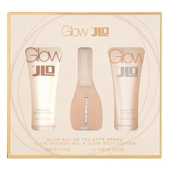 Jennifer Lopez Glow Gift Set - Eau De Toilette 50ml & Shower Gel, Body Lotion 75ml Each