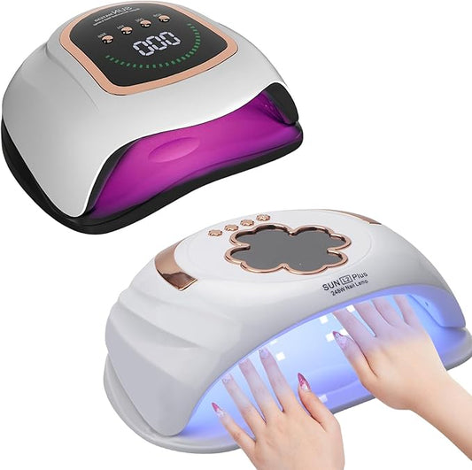UV LED Nail Light,UV Lamp for Gel Nail Polish,Professional Nail Dryer for Double Hands,Large Space with 4 Timers,UV Light for Gel Nails,Home Nail Art Curing Lamps
