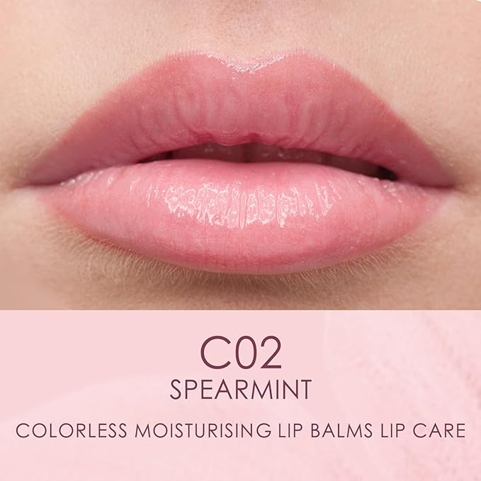 CATKIN Lip Balm Ultra Hydrating Colorless Lip Moistrurizer Chapstick with Vitamin E Nourishing For Cracked & Dry Lips Day & Night Lip Care Transparent 0.12 oz C02 Spearmint