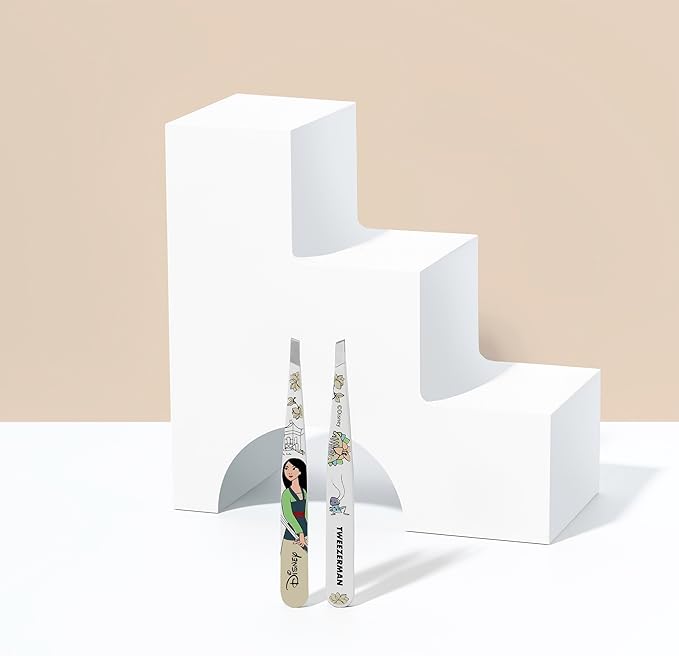 Tweezerman Mulan Slant Tweezer - Eyebrow Tweezers for Women and Men