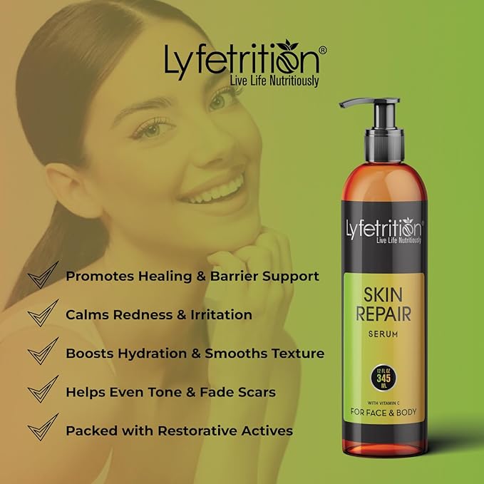 Lyfetrition skin repair serum | 12 oz Large Bottle | Repair Acne, Allergies and Sunburn | Skin Repair Serum for Men and Women | Skin Repair Serum for All Skin Types