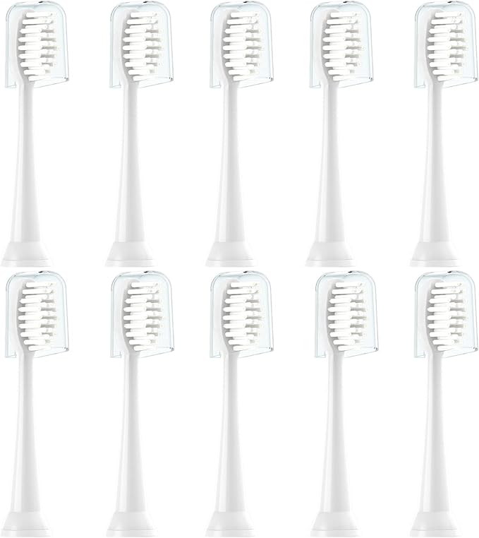 Replacement Toothbrush Heads 10 Pack Compatible with TAO Clean Electric Toothbrush,White