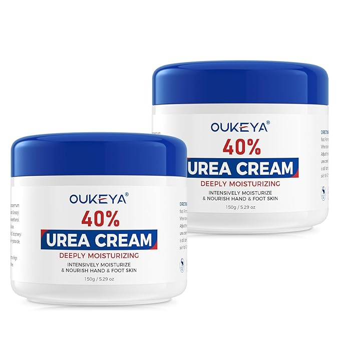 Urea Cream,NEW FORMULA Urea Cream 40 percent for Feet Maximum Strength,Dry Cracked Treatment Lotion for Knees & Elbows,Foot Dead Skin Cuticle Callus Remover Toenail Softener,5.29 oz 2 Packs