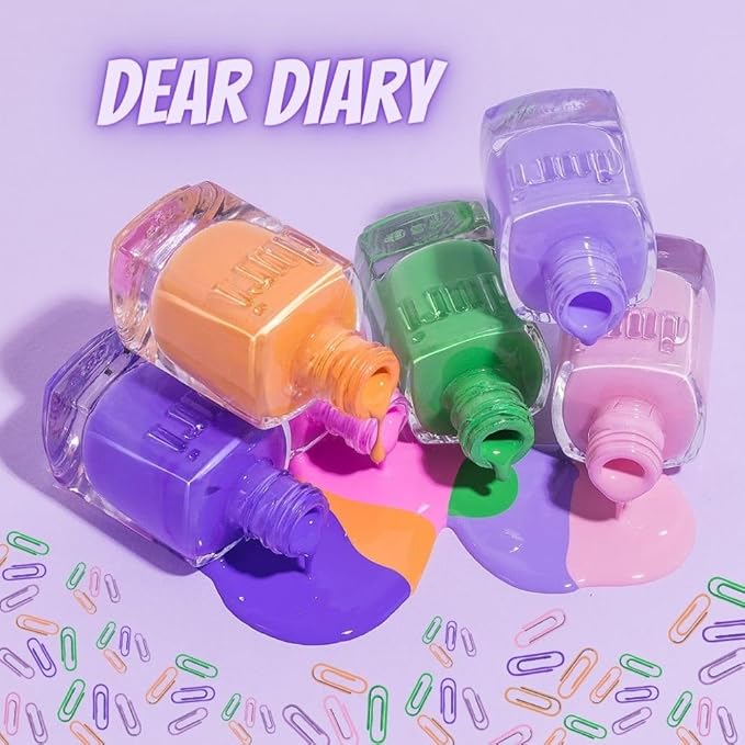 duri Nail Polish, GBD-206 Love Is Blind, 2 Pastel Cols, Light Pink and Purple, Fast Drying, Glossy Finish, 0.45 Fl Oz each