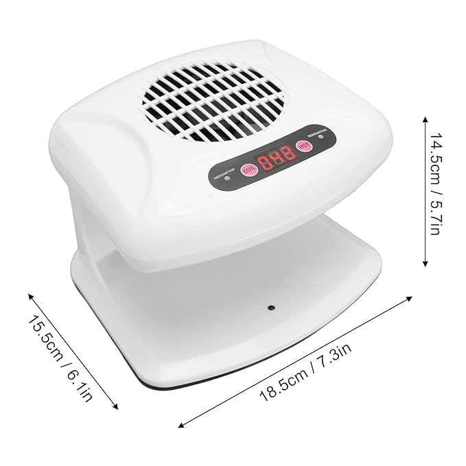 Air Nail Dryer with Automatic Sensor, 300W Timing Air Nail Fan Blow Dryer for Both Hands and Feet, Warm & Cool Wind Blower Dryer for Regular Nail Polish Home and Salon Use