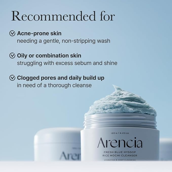 ARENCIA Hyssop Brightening & Deep-Cleansing Face Scrub & Exfoliator - for All Skin Types, Acne-Prone Skin & Blackheads (4.23oz)