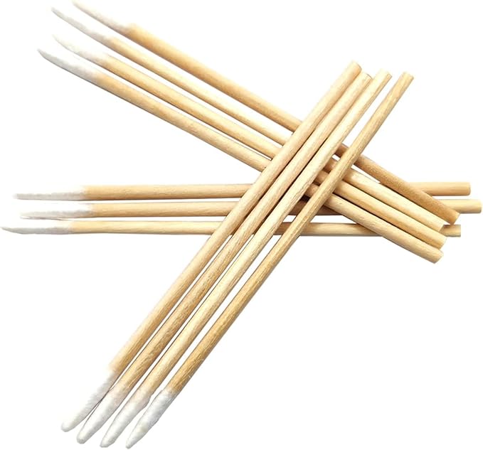 Pointed Q Tips for Cat Eye and Wound Care, 800pcs, 2.9 Inch Biodegradable Wooden Cotton Swabs, Precision Makeup, Baby Care, Nail Cleaning, Eco-Friendly