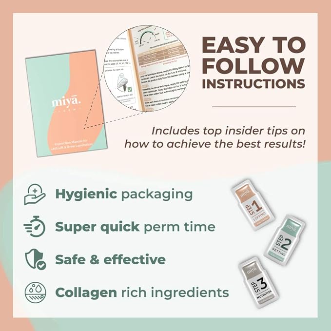 2 in 1 Lash Lift & Brow Lamination Kit | Instant Fuller Eyebrows, Eyelashes | Salon Result lasts 8 weeks | Professional LVL, Perm, Laminate with Silicone Shields, Lash Picks