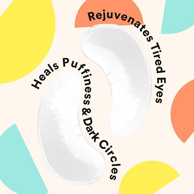 BLAQ Premium Under Eye Hydrating Patches for Dry Skin, Dark Circles and Puffiness. Snow Mushroom, Green Tea, Marine Algae, Vegan and Cruelty-Free, Snow Circles, 5-Pack