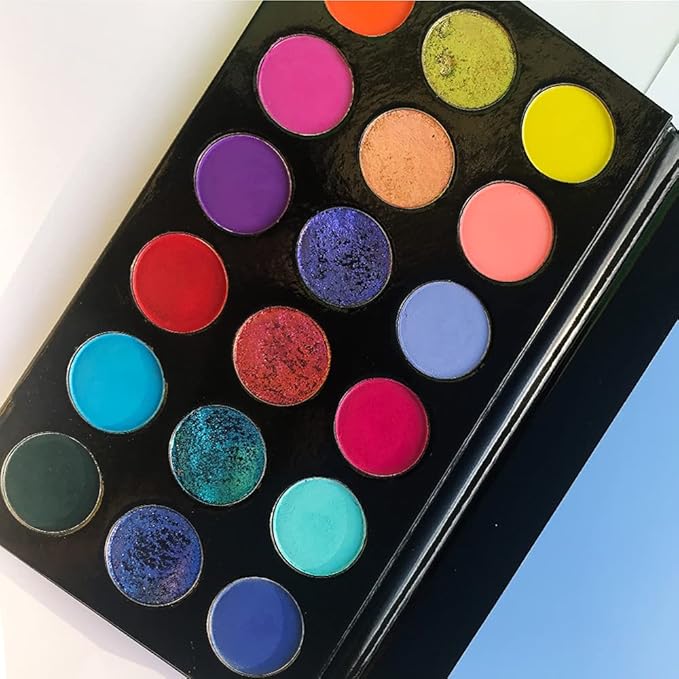 18 color eyeshadow palette,vegan eye shadow with special colors eyeshadow cosmetic Matte duochrome eyeshadow (make up-1)