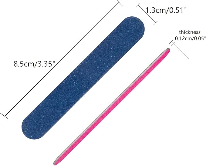 (100 Pcs) Kheoxusa Bulk Nail Files Individually Wrapped,Nail File Individually Wrapped,Nail Files Individually Wrapped,Nail File Bulk Individually Wrapped,Nail Files Bulk Individually Wrapped Mini