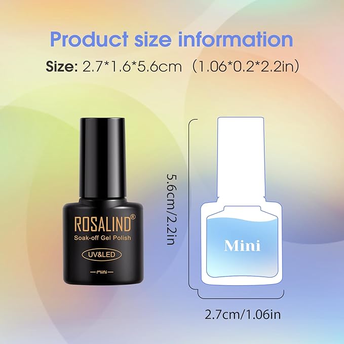 ROSALIND 80PCS Gel Polish Set, 75 Colors Gel Nail Polish with Glossy Matte Glitter Top Coat Base Coat Multi-Colred u v Nail Polish Kit Soak Off Nail Set for Women