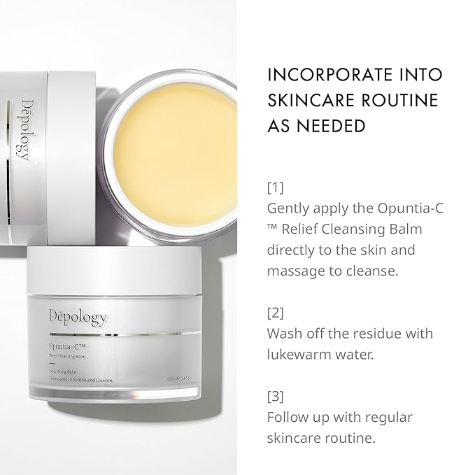 depology Opuntia-c™ Relief Cleansing Balm (3.4 fl Oz) | Moisturizing Makeup Remover | Gently Makeup Remove Blam | Korean Skin Care