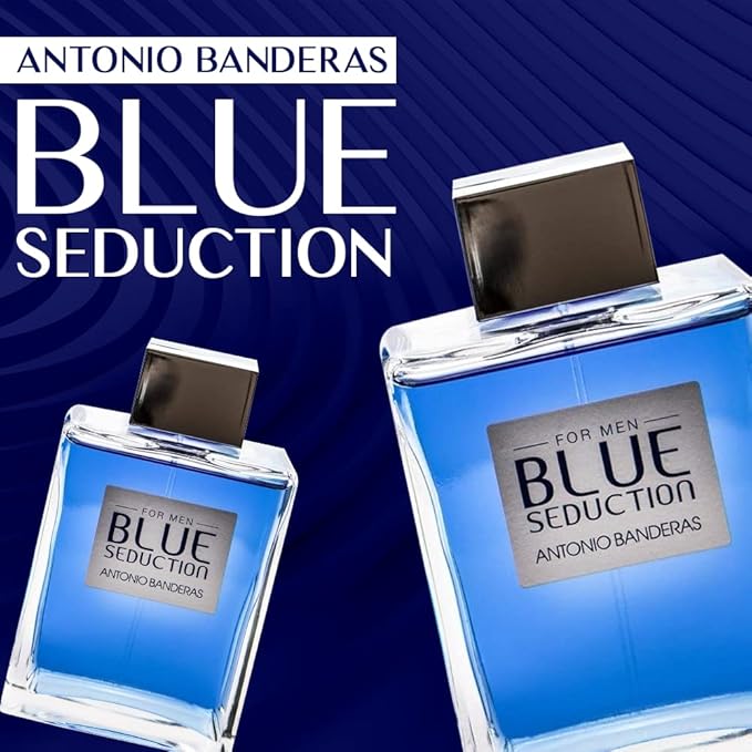 Antonio Banderas Blue Seduction Eau de Toilette Spray for Men, 6.8 Fluid Ounce