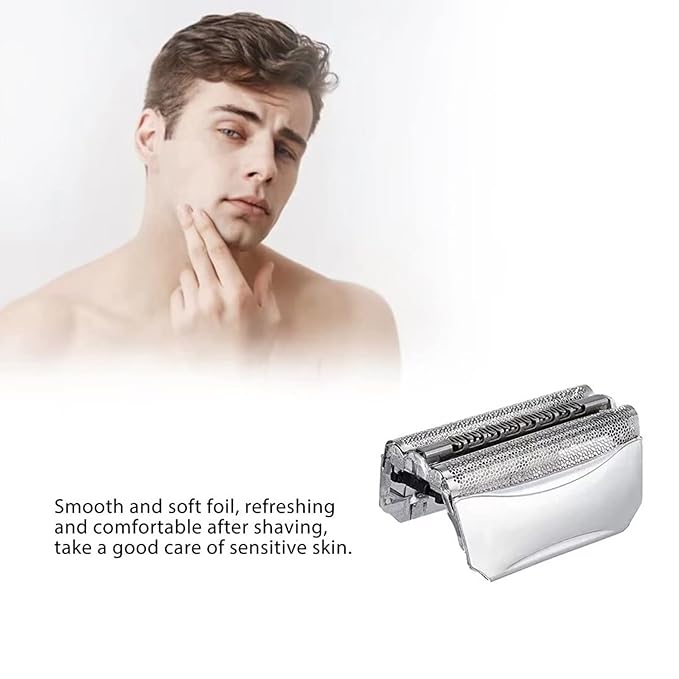 51S Replacement Shaver Foil Screen & Cutter for B-raun 8000 Series 8385 C&R,8374, 8377, 8970, 8975, 8985, 8986, 8987, 8990, 8991, 8995 (Silver)