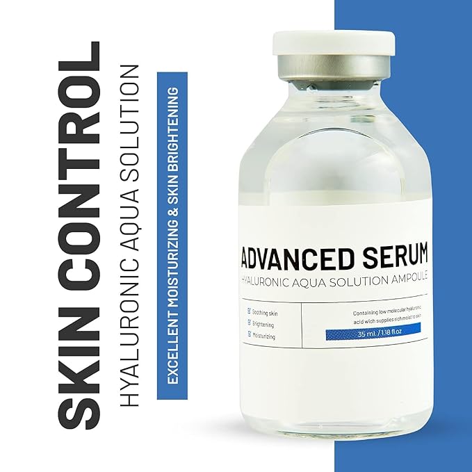 BRÜUN HY - Control Hyaluronic Aqua Solution Ampoule - A Korean Serum Booster for Face to Use as a Skin Care Serum 1.18 fl.oz