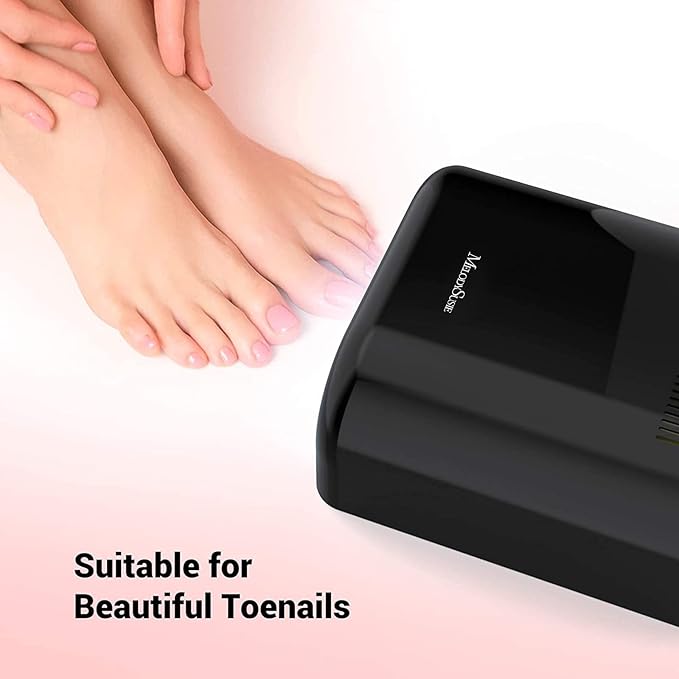 MelodySusie 36W Nail Lamp for Resin, Pro04 Professional Gel Nail Polish Curing Lamp with 3 Timer Setting, Sliding Tray for Manicure Pedicure Resin, Black