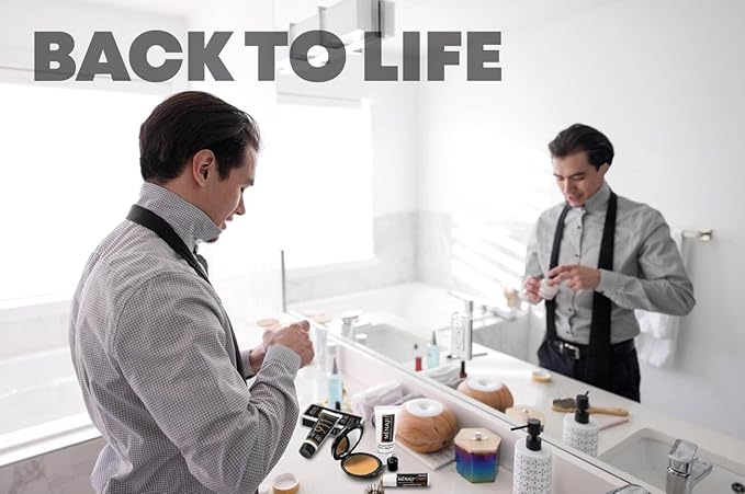 MËNAJI Anti-Shine Powder (HDPV) - Anti-Shine Face Make-Up for Men - Natural Looking Makeup - Mens Cosmetics - Medium