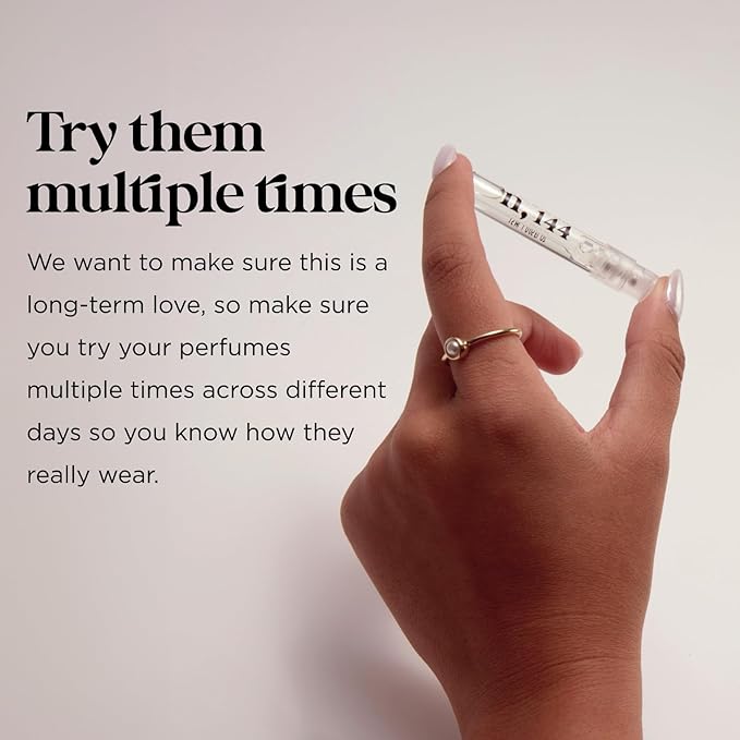 Noteworthy Fragrance Sampler Set | Luxury Perfume Samples | Includes Credit Toward 100ml Purchase | Notes of Vanilla, Sandalwood, Citrus & More | Cruelty-Free, Made in USA (Signature - 15 Samples)