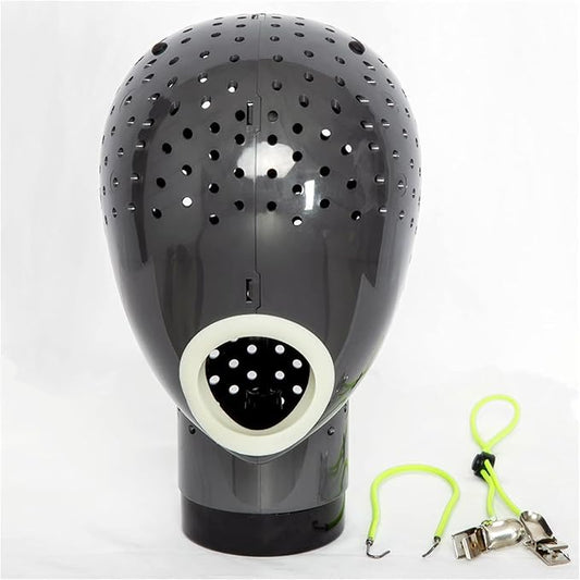 Wig Head Stand - Fresh Holder With Mannequin for Drying and Styling Hair, Scalp Cap Net, Dryer With Holes