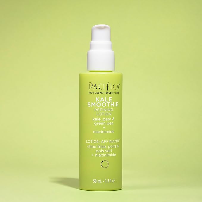 Pacifica Kale Detox Deep Cleansing Face Wash + Kale Smoothie Refining Lotion Set of 2– Pore-Minimizing Skincare Duo for Oily & Combination Skin, Niacinamide & Super Greens, 100% Vegan & Cruelty-Free