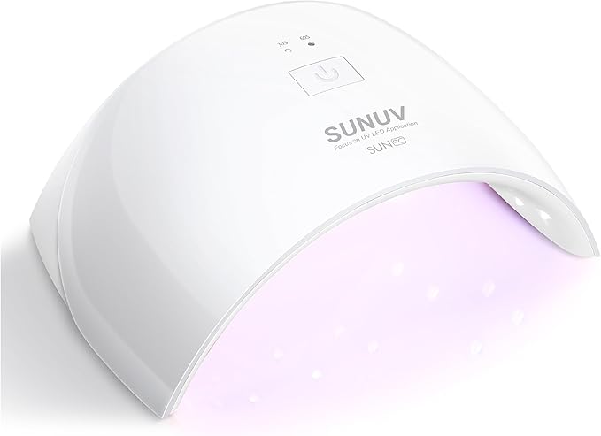 SUNUV LED UV Light for Nails, UV Dryer for Gel Polish Nail Lamp with Sensor 2 Timers SUN9C White Gift for Women Girls