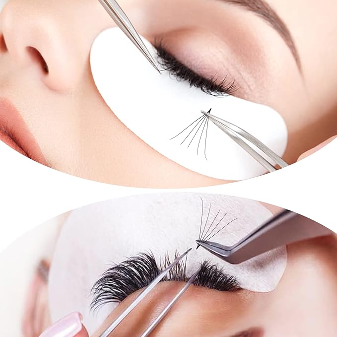 Premade Fans Short Stem 500 PCS 6D Eyelash Extensions 0.07mm C/D Curl 9-16mm Mixed Length WENDY LASHES Russian Volume Pre-made Lash Extension (500PCS-6D-0.07-D, 9-16mm mixed tray)