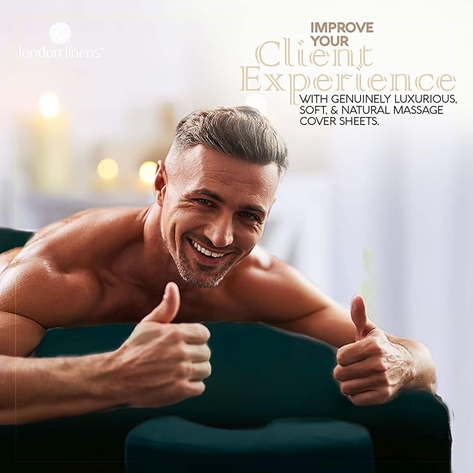 LONDON LINENS Soft Microfiber Massage Table Sheets Set 3 Piece Set - Includes Massage Table Cover, Massage Fitted Sheet, and Massage Face Rest Cover (Navy Blue)